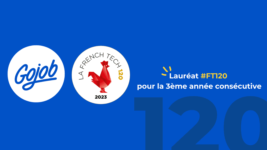 Gojob lauréat du French Tech 120 pour la 3ème année consécutive !